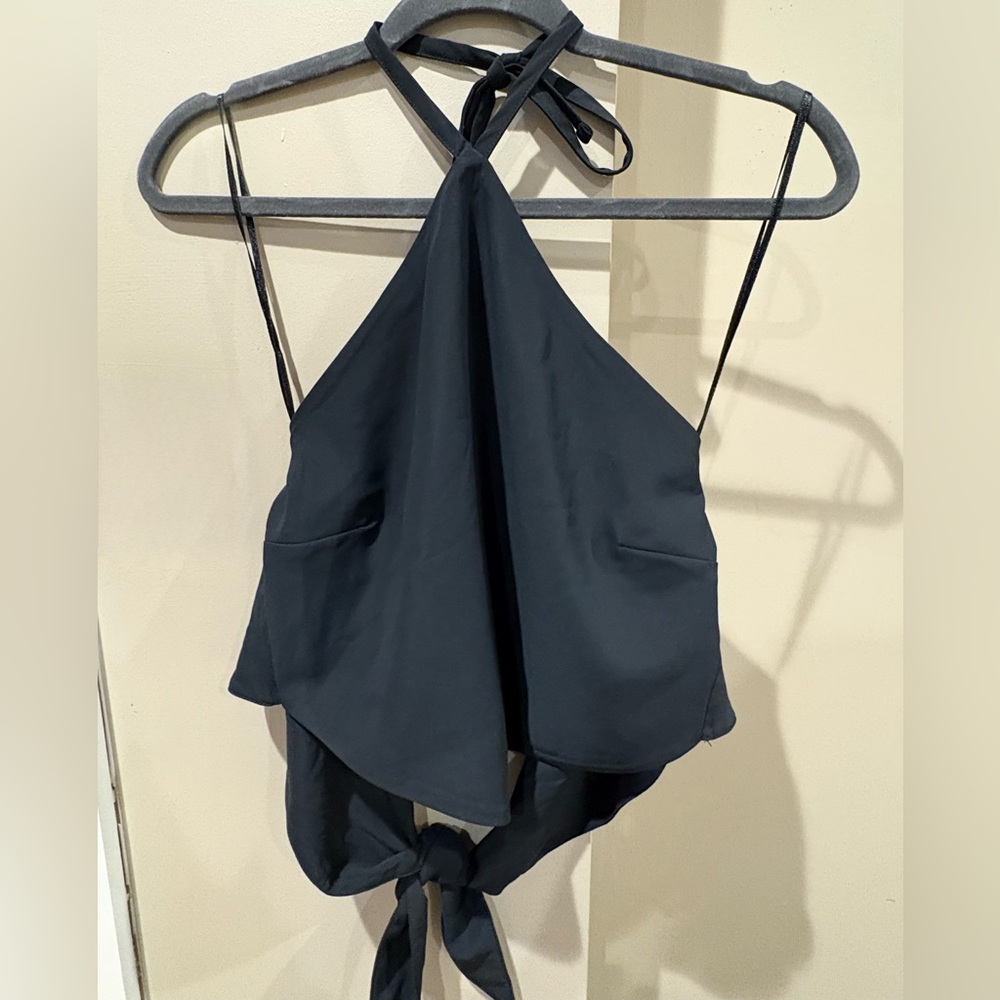 Abercrombie & Fitch Charcoal Tie-Back Top